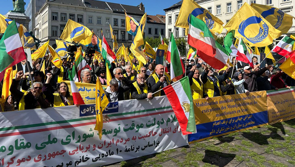 تظاهرات بزرگ ایرانیان در بروکسل به روایت تصویر-  دوم اردیبهشت