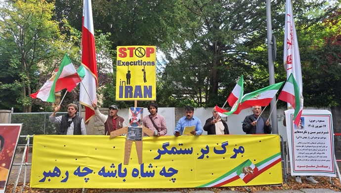 ۱۹۴مین روز تحصن ایرانیان آزاده و حامیان مقاومت در برابر سفارت آخوندها در برلین