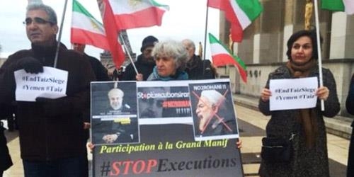 در اعتراض به ديدار روحاني تظاهرات خيابانهاي پاريس را فرا گرفت