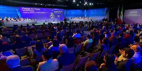 گراميداشت ۸مارس روز جهاني زن کنفرانس بين‌المللي در پاريس با حضور مريم رجوي رئيس‌جمهور برگزيده مقاومت