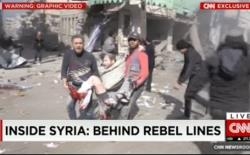 گزارش   سي ان ان از صحنه حمله هواپيماهاي روسي به شهر اريحا درسوريه