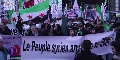 پنجمين سالگرد انقلاب مردم سوریه با حضور مقاومت ایران