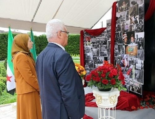 دیدار مریم رجوی با جرج صبرا معاون رئيس هيئت مذاکرات نيروهاي انقلاب و اپوزيسيون سوريه