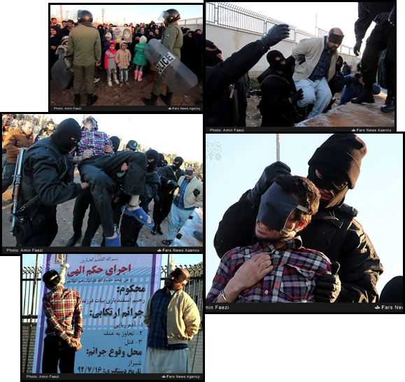 ايران دو تن را در كرج در ملاء عام اعدام مي كند