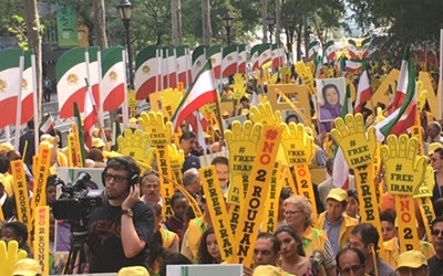 In Amerika lebende Iraner verurteilen den Besuch Rouhanis