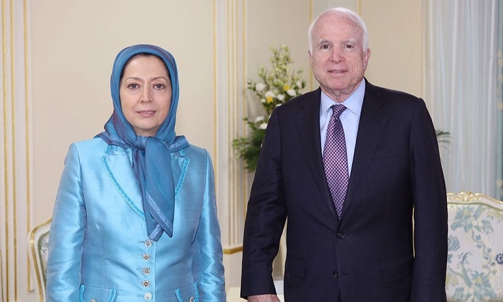 Senator McCain trifft Präsidentin des NWRI Maryam Rajavi