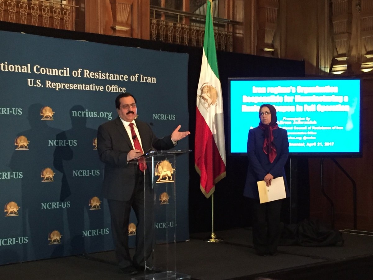 كنفرانس مطبوعاتي دفترنمايندگي شوراي ملي مقاومت براي افشاي طرح‌های رژيم آخوندي در پروژة تولید بمب اتمي