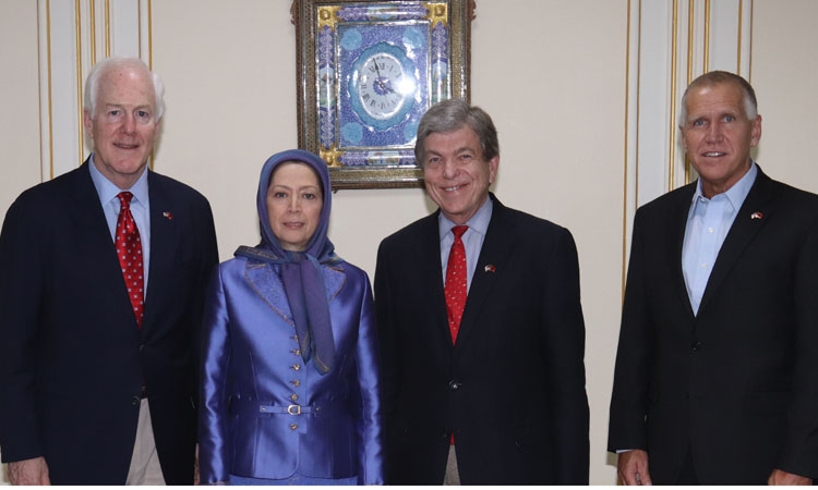 دیدار هیئت عالیرتبه سنای آمریکا با خانم مریم رجوی و مجاهدین در تیرانا