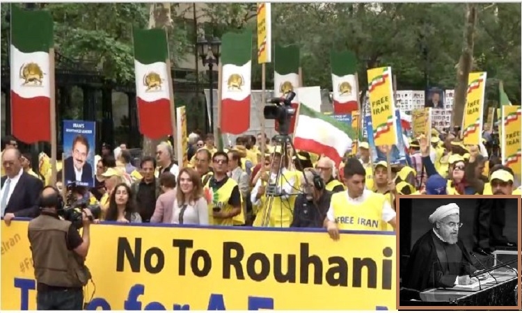 یاوه گویی آخوند روحانی در مجمع عمومی