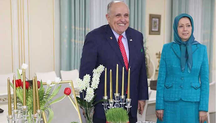 سوز وگداز رژیم از دیدار شهرداررودی جولیانی با خانم مریم رجوی