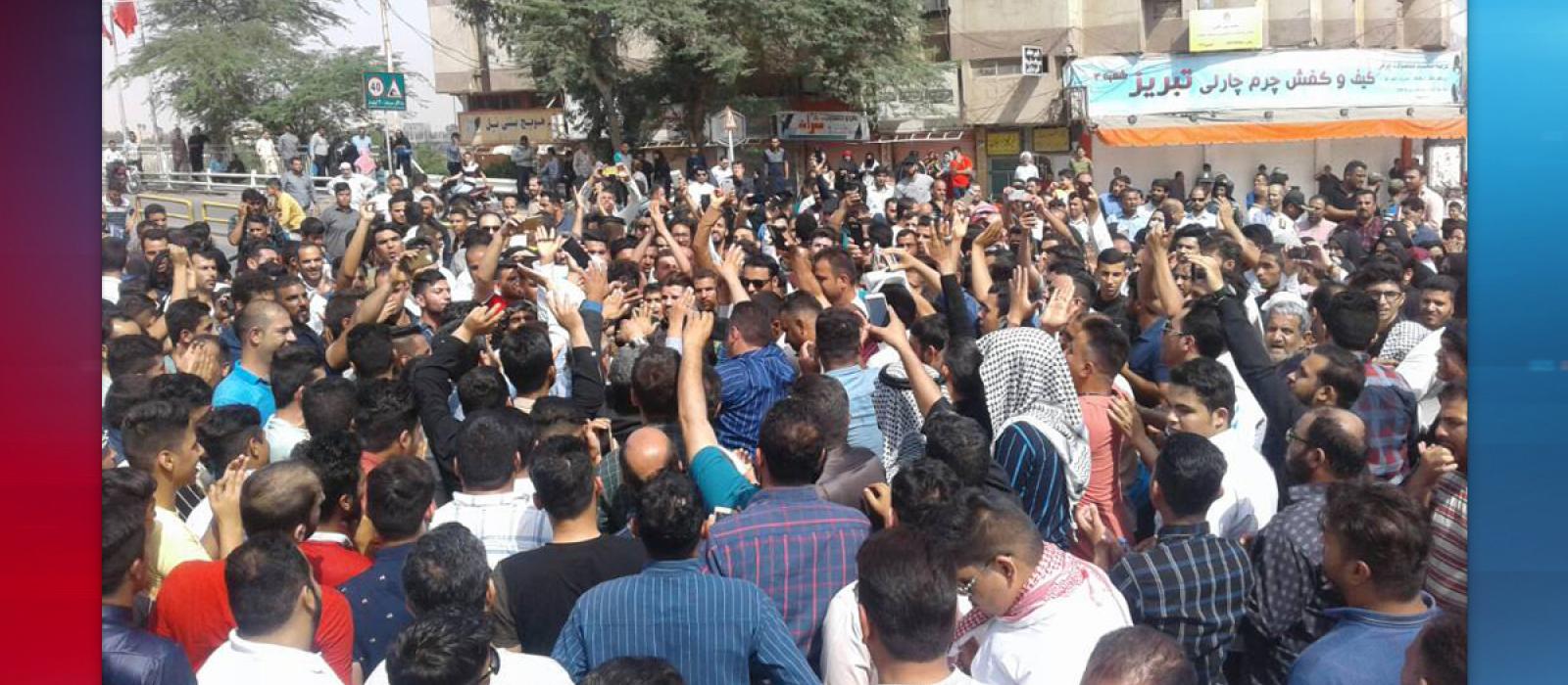 گسترش تظاهرات مردم اهواز به شهرهای مجاور