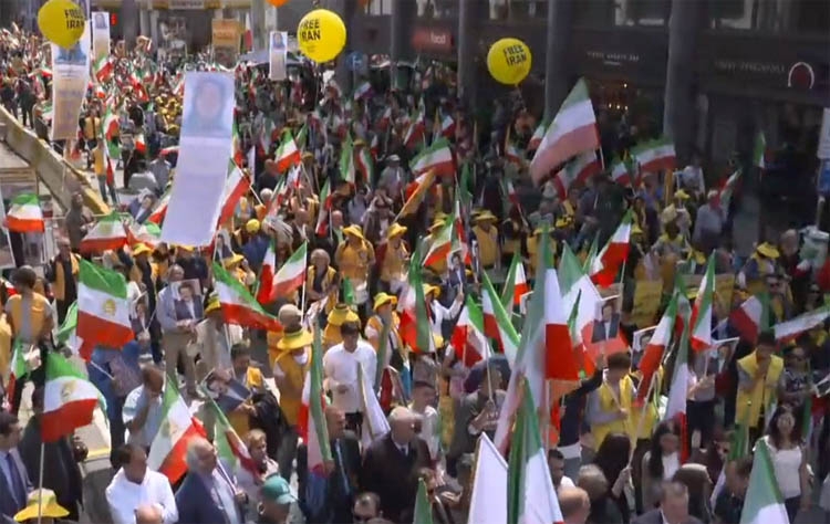 تظاهرات بزرگ ایرانیان در بروکسل - همبستگی با مقاومت ایران و قیام مردم