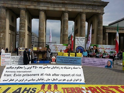 اعتراض به جنایات رژیم  و بزرگداشت سالروز شهادت دکتر کاظم رجوی در برلین