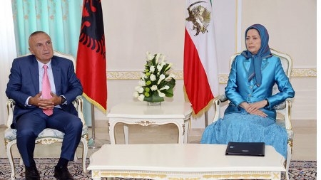 بازديد ايلير متا رييس جمهور آلباني از اشرف 3 و ملاقات با خانم رجوي