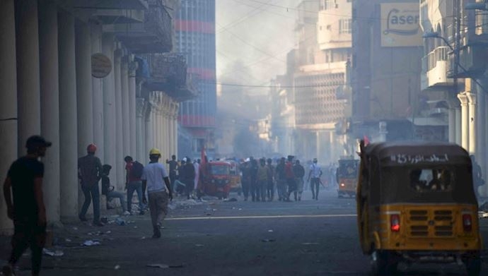 عفو بین الملل : نارنجکهای ساخت رژیم ایران عامل کشتار تظاهرکنندگان عراق