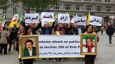 تظاهرات همبستگي با زندانيان بند 350 زندان اوين در كلن