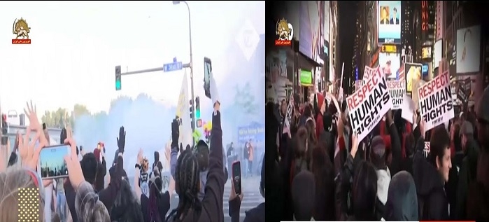 گزارش ان بی سی آمریکا در باره تظاهرات گسترده در آمریکا