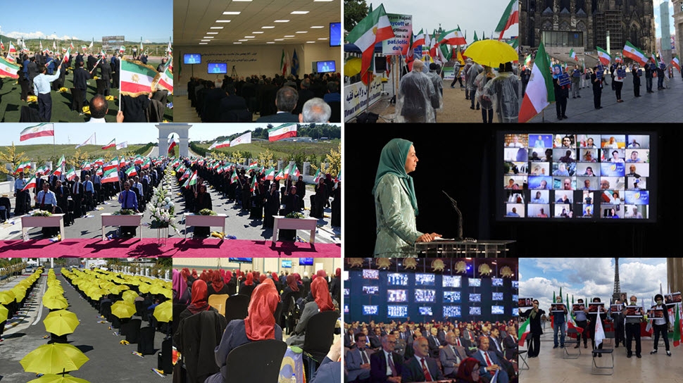 کنفرانس بین‌المللی به‌مناسبت آغاز چهلمین سال مقاومت انقلابی، روز شهیدان و زندانیان سیاسی در یک ارتباط زنده با ۲۰۰۰نقطه در کشورهای مختلف و اشرف۳