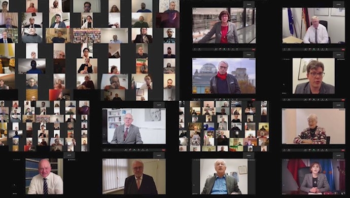 کنفرانس آنلاین نمایندگی شورای ملی مقاومت در برلین - حمایت از قیام و کانون‌های شورشی