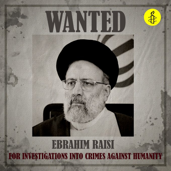 فراخوان عفو بین الملل: ابراهیم رئیسی تحت تعقیب به اتهام جنایت علیه بشریت