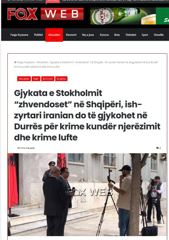 دادگاه استکهلم به آلبانی منتقل شد، مقام سابق ایرانی در دورس به اتهام جنایت علیه بشریت و جنایات جنگی محاکمه می شود.