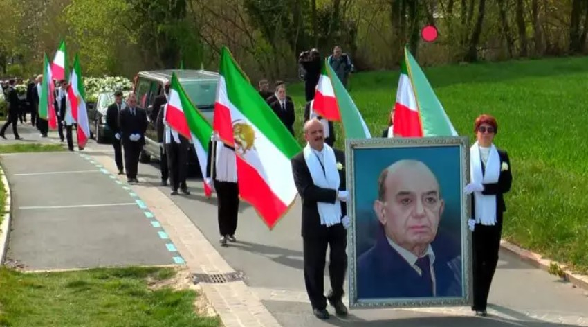 مراسم تشییع و خاکسپاری دکتر منوچهر هزارخانی مسئول کمیسیون فرهنگ و هنر شورای ملی مقاومت ایران - فرانسه اورسوراواز