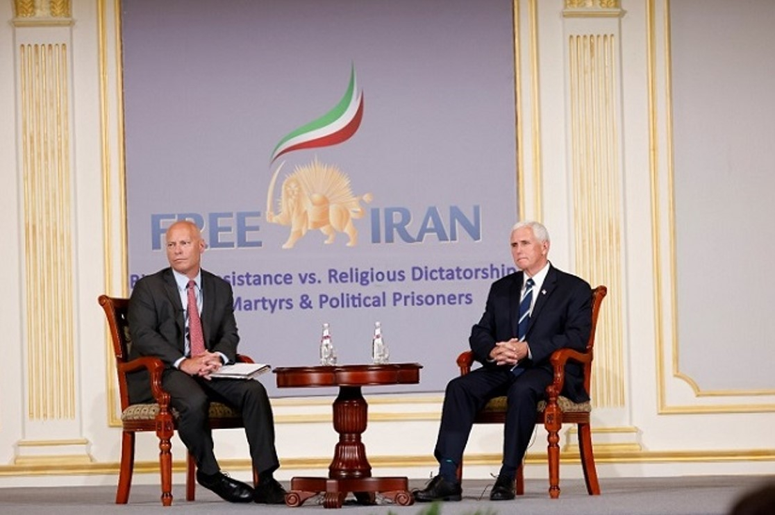 کنفرانس مایک پنس در گردهمایی مجاهدین در اشرف3