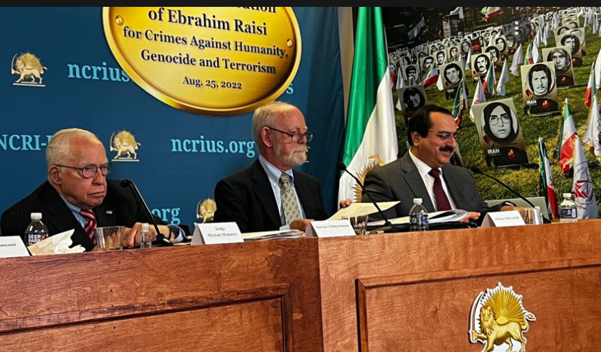 شكايت از رئيسي جلاد ۶۷ ـ  كنفرانس مشترك مايكل موكيزي و پروفسور اشنيبام در دفتر نمايندگي شوراي ملي مقاومت در واشنگتن