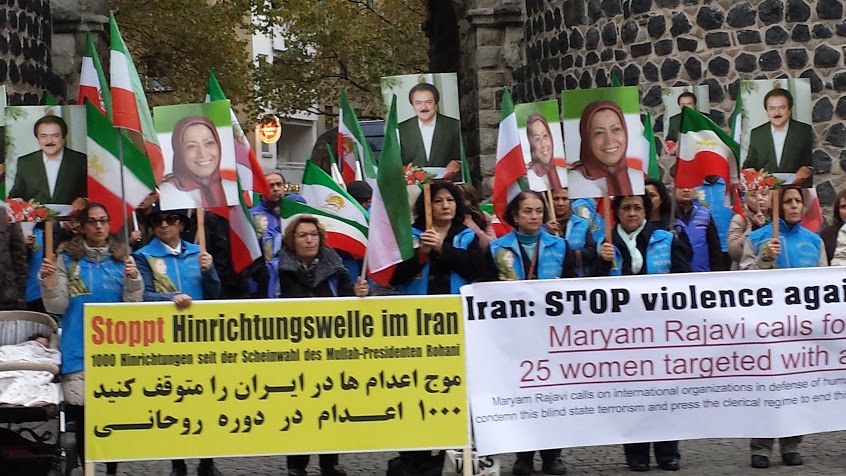 تظاهرات و آكسيون اعتراضي در كلن ـ محكوميت جنايات سبعانه عليه زنان و اعدام ريحانه جباري