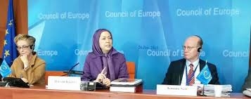 مريم رجوي در شوراي اروپا كنفرانس «بحران تروريسم و افراطي گري، ريشه ها، راه كارها، نقش ديكتاتوري مذهبي ايران»