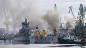 يك زيردريائي اتمي روسيه دچار آتش سوزي شد