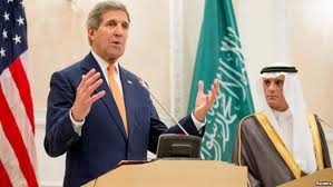 كنفرانس مطبوعاتي  عادل الجبير با جان كري در پاريس