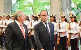 ديدار اولاند با برادران كاسترو در هاوانا (كوبا