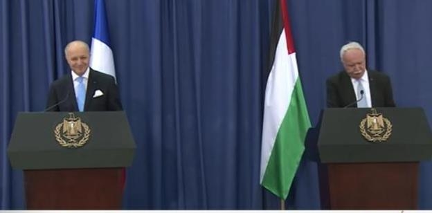 طرح صلح پيشنهادي فرانسه، مورد قبول دولت فلسطين است