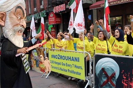 كارزار «نه به روحاني» در نيويورك