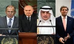 ديدار جان كري با وزراي خارجه روسيه، عربستان سعودي و تركيه