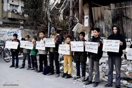 کودکان سوري از مردم جهان براي نجات جانشان استمداد مي طلبند