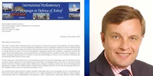 نامه ديويد جونز نماينده برجسته پارلمان انگلستان به کميسر عالي پناهندگان ملل متحد